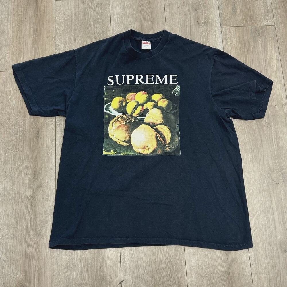 FW18 Supreme Still Life Tee T Shirt sz XL Navy SF